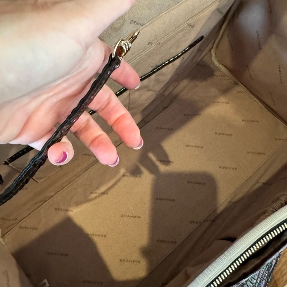 Black Ombré Brahmin Melbourne Collection Talulla Weekender Bag!  Gorgeous!!! - Picture 10 of 11